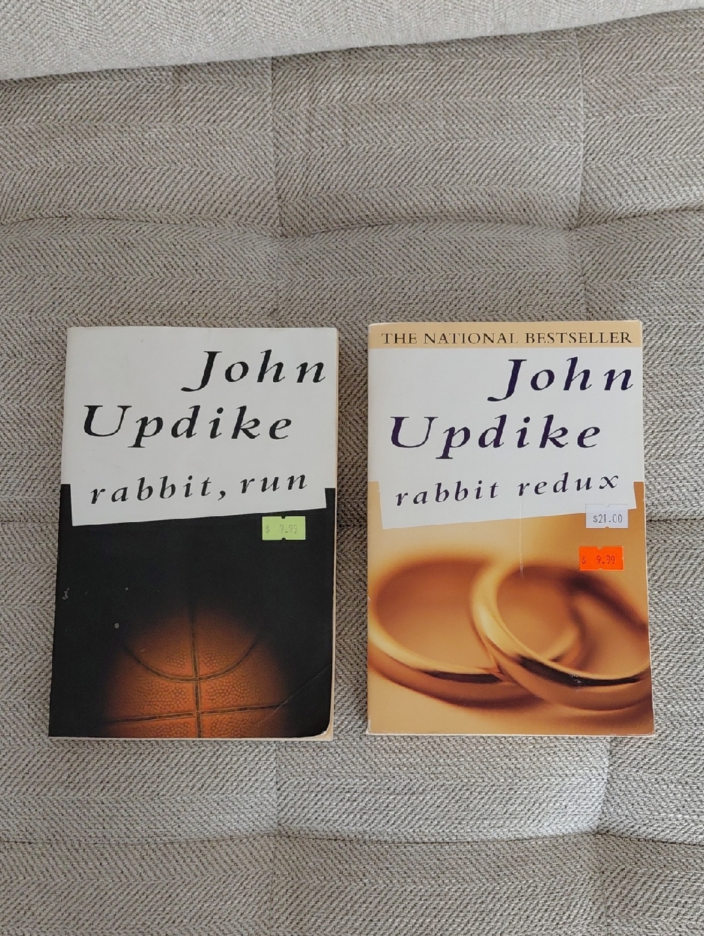 🔴 John Updike Paperback Set - Rabbit, Run & Rabbit Redux - White, Black, Brown